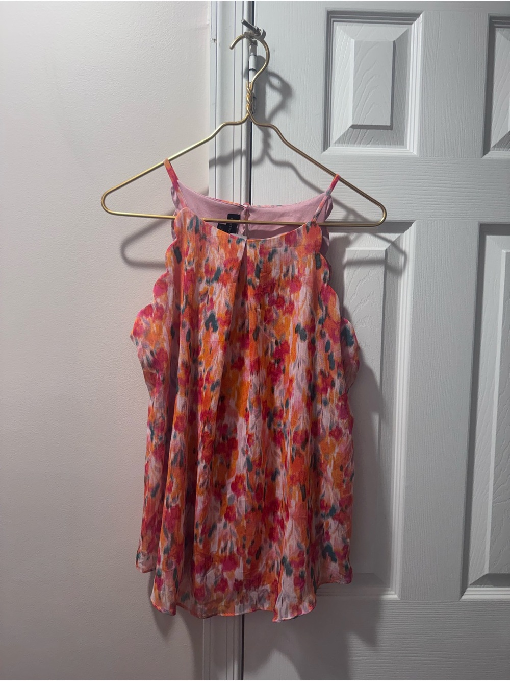 NWT Fortune + Ivy Watercolor Print Sleeveless Blouse Medium
